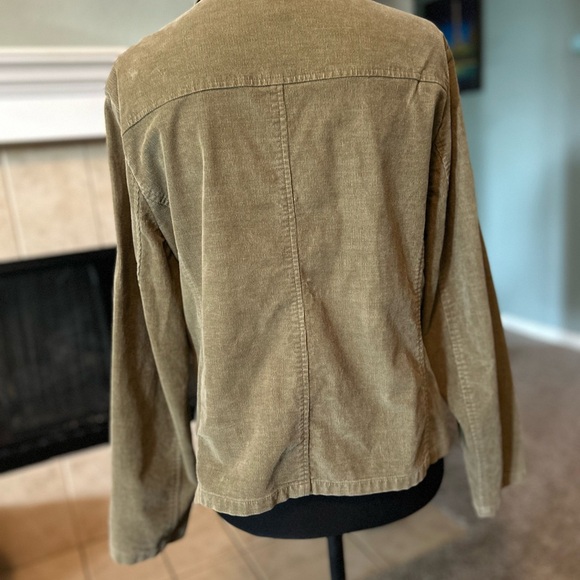 Talbots Green Cordoroy Jacket with Collared Neckline. Size L. NWOTGS. - Picture 5 of 6